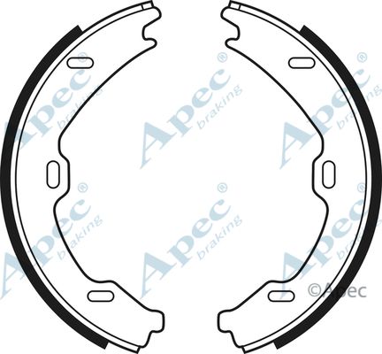 APEC BRAKING Piduriklotside komplekt,seisupidur SHU675